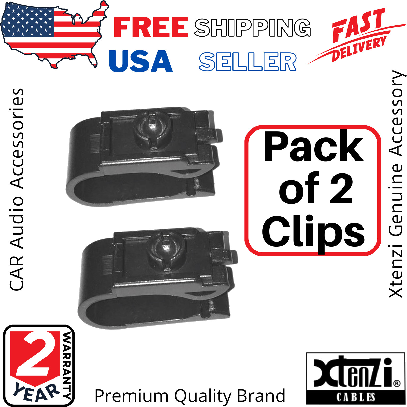 Xtenzi Mic Mounting Kit Clip Car Hands Free Parts for Pioneer CPM1083 - 2 Pack - $18.04
