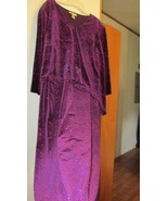 Connected Woman 3/4 Sleeve Sparkly Purple Maxi Dress Size 18W - £35.68 GBP