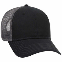 12 Black/Black/Charcoal Trucker Hat 6 Panel Low Profile Mesh Back Hat 83-1239 - $117.45