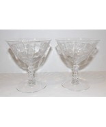 LOVELY PAIR OF VINTAGE FOSTORIA ETCHED GLASS CHINTZ 4 3/8&quot; LOW SHERBET G... - $29.69