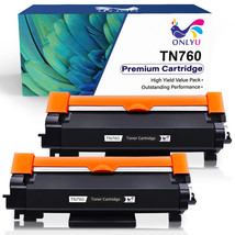 2Pk High Yield Tn760 Tn730 Toner For Brother Mfc-L2710Dw Hl-L2395Dw Dcp-... - £31.41 GBP