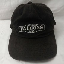 Vintage Atlanta Falcons American Needle Adjustable Black Strap Back Hat Cap - £20.92 GBP