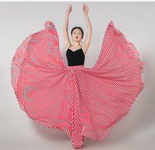 Red Striped Chiffon Skirt Summer Chiffon Skirt Outfit Plus Size Beach Skirts image 2