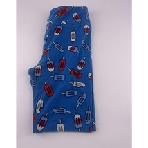 Lularoe Leggings Women One Size OS 2-10 Blue Red White Popsicles 4th of ... - $8.60