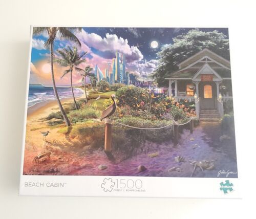 Primary image for Buffalo Games 1500 Piece Jigsaw Puzzle Beach Cabin Sky Scrappers by Julia Green