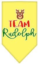 Team Rudolph Screen Print Bandana Yellow Size Large - £9.06 GBP