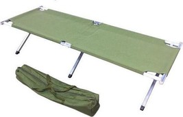 Cot Portable Sleeping Outdoor Hiking Camping Gear Green Olive Drab Steel... - £46.62 GBP