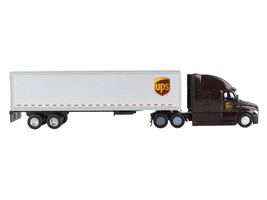 UPS Tractor Truck Brown w Dry Goods Trailer United Parcel Service 1/64 Diecast - £32.94 GBP