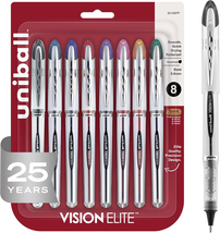  Vision™ Elite™ Liquid Ink Rollerball Pens, Bold Point, 0.8 Mm, Black Ba... - $25.94