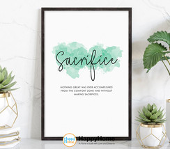 Sacrifice Definition Poster Motivational Inspirational Wall Art Office Decor 3 - £20.19 GBP+