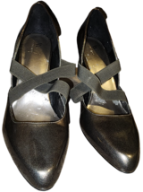 Worthington Olive/Dark Silver Strappy Heels, Size 11 - £16.51 GBP