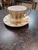 Ridgway Potteries Royal Adderley Gold Fern Leaf  Teacup &amp; Saucer - $49.49