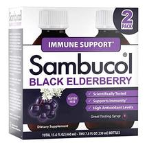 Sambucol Black Elderberry Immune Support Syrup, Total 15.6 Ounces, Pack of 2 - £34.84 GBP