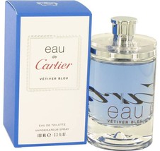 Cartier Eau De Cartier Vetiver Bleu 3.3 Oz Eau De Toilette Spray   - £156.41 GBP