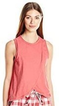 Lucky Brand Womens Mixed Media Sleeveless Top Size L Color Red - £35.38 GBP