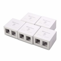 Cable Matters UL Listed 5-Pack 2-Port Keystone Jack Surface Mount Box in... - $18.99