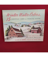 Paramount Christmas Greeting Cards 15 Glitter HELEN FLEMING Artist 50s U... - $197.16 CAD