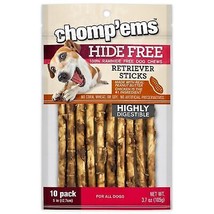 CHOMP &#39;EMS Chicken &amp; Peanut Butter Hide Free Dog Chews - Rawhide Free Do... - £13.82 GBP