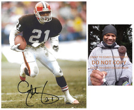 Eric Metcalf signed Cleveland Browns football 8x10 photo Proof COA autographed. - £50.48 GBP
