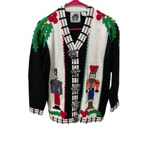 Storybook Knits Vintage Christmas Soldier Embroidery Cardigan - £31.64 GBP