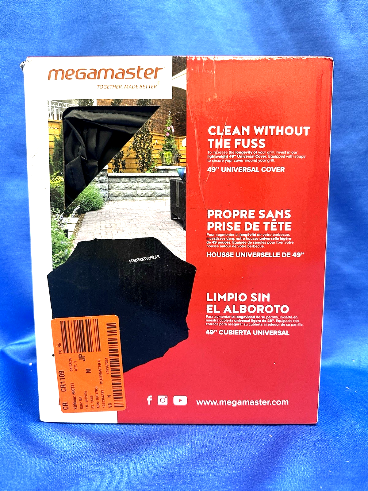 Megamaster  2 and 3 Burner Gas Grill Cover 49” L  36.5” H  17” W - $24.74