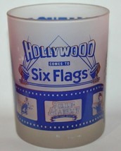 Vintage 90s HOLLYWOOD Comes To SIX FLAGS 22K Gold Frosted GLASS Police A... - $19.79