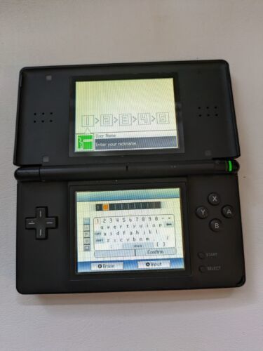 Nintendo DS Lite Schwarz USG-001 Broken Scharnier Aktiv - $37.41
