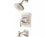 Pfister Selia Brushed Nickel 1-Handle Bathtub and Shower Faucet with Valve - $86.11