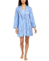 allbrand365 designer Womens Sleepwear Cotton Floral Print Wrap Robe,X-Small - £31.60 GBP