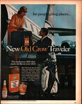 1968 Old Crow Whiskey - Business Traveler Golfer Jet Stewardess - Print ... - $24.11