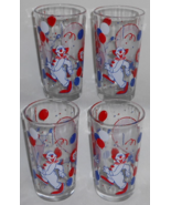 Set (4) Circus Themed BIG TOP PARADE 12 oz Colorful Graphics TUMBLERS - $39.59