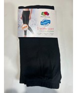 Fruit of the Loom Waffle Pant EverSoft Women&#39;s Size X-Small XS 0-2 Black... - $5.88