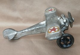 Vintage Cast Iron Military Plane Stars on Wings Propeller - £18.51 GBP