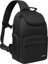 The Mosiso Camera Sling Bag Is A Black, Crossbody Sling, And Sony Cameras. - $41.37