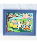 Vintage 1950s Alice in Wonderland Paint By Number Painting PBN - £94.02 GBP