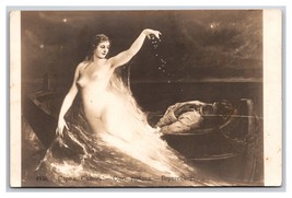 RPPC Sonu the Fisherman Painting By Gustav Wertheimer Nude Mermaid Postcard L19 - £12.28 GBP