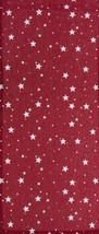 1 Fabric Printed Table Runner (13&quot;x51&quot;) Patriotic, Usa White Stars On Red, Hl - £13.95 GBP