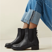 Cole Haan Camea Waterproof Leather Combat Boot,  Block Heel Black, Size ... - $129.97