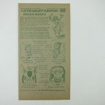 Nabisco Shredded Wheat Straight Arrow Indian Book 4 Card 36 Masks Vintage 1952 - £7.98 GBP