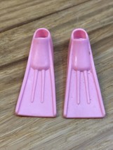 Vintage Barbie Pink Snorkeling Flippers Swim Ocean KG JD - $11.88