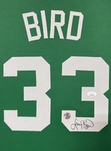 Larry Bird Autographed Boston Celtics Jersey Framed JSA Signed Green Memorabilia - £1,357.97 GBP