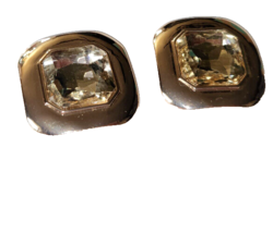 Forever 21 Gold Tone Geometric CZ Earrings - £5.49 GBP