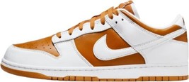 Nike Mens Dunk Low Mystic Basketball Sneakers Size 11.5 Color Dark Curry/White - £120.17 GBP