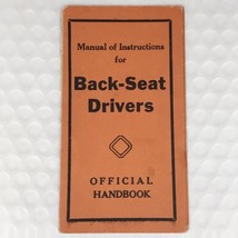 Backseat Drivers Official Handbook Manual Vintage Meramec Caverns Stanton MO - £10.20 GBP