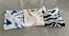 Lot Of 3 Teens Patterned Frayed Long Sleeve Sweaters (S) - £26.00 GBP