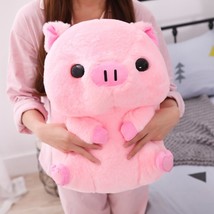 Cartoon Fat Piggy Round Pink PIG Plush Toys Lovely Animal Pillow Stuffed Soft Do - £17.93 GBP
