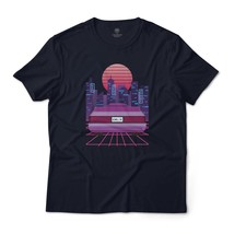 Cyber City Vaporwave Synthwave Retro 90&#39;s Car Racing Game Electronic Style Graph - £20.03 GBP+