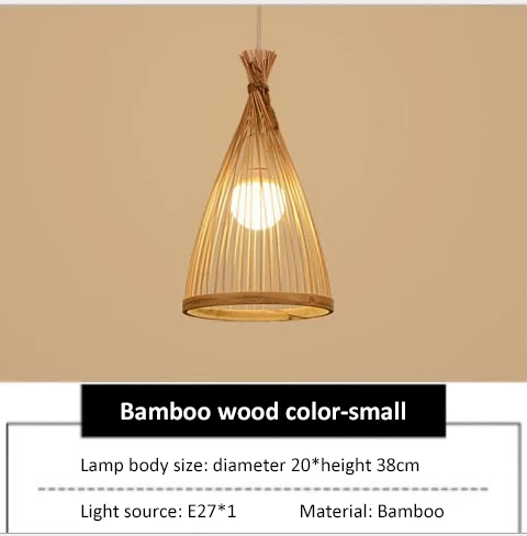 PHYVAL Chinese Zen Tea Room Pendant Lamp Bamboo Chandeliers Restaurant Light Hot - £175.86 GBP
