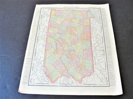 From 1895 Rand McNally Atlas of The World-Map of Pennsylvania &amp; Philadelphia. - £22.17 GBP