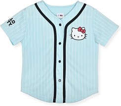 Sanrio Hello Kitty Logo Pin-Stripe Baseball Jersey Size 10 - £14.10 GBP